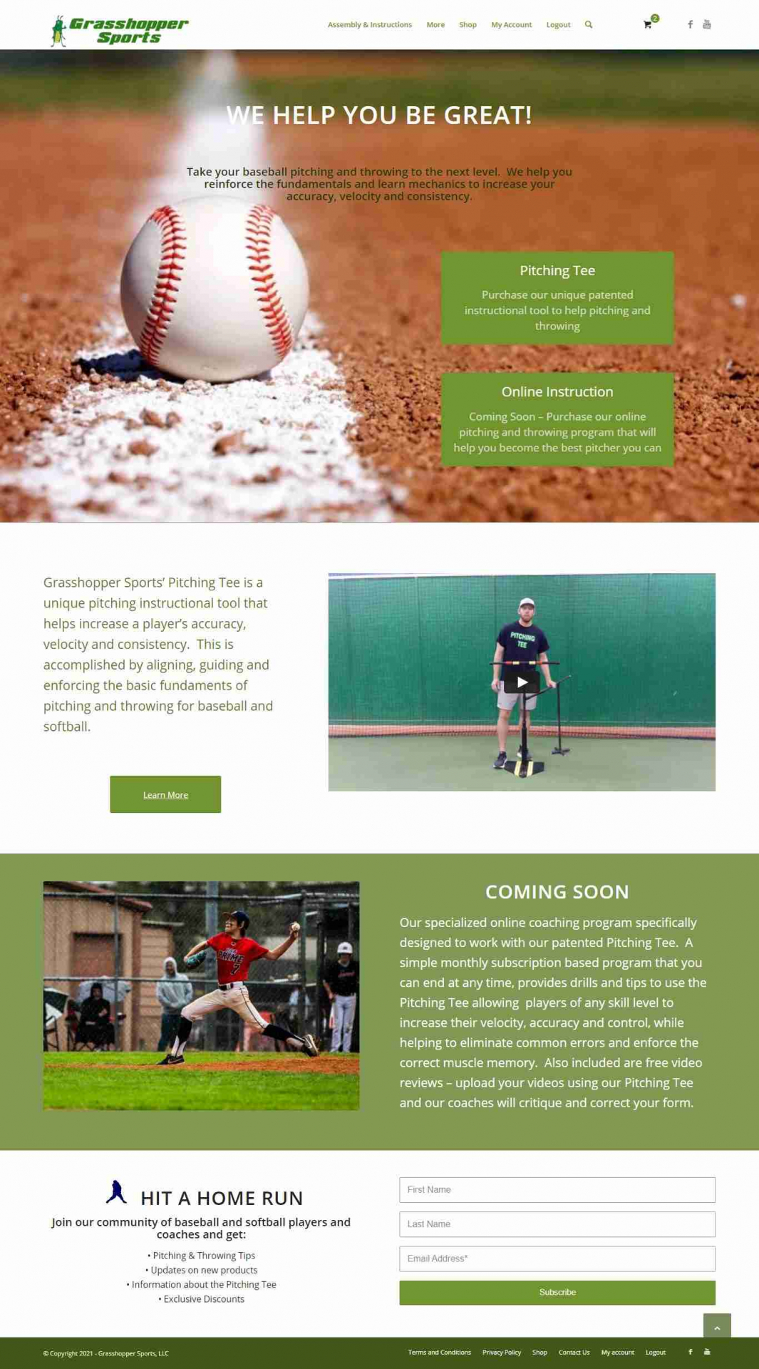 NTEK Creative Web Designed Website - Grasshopper Sports