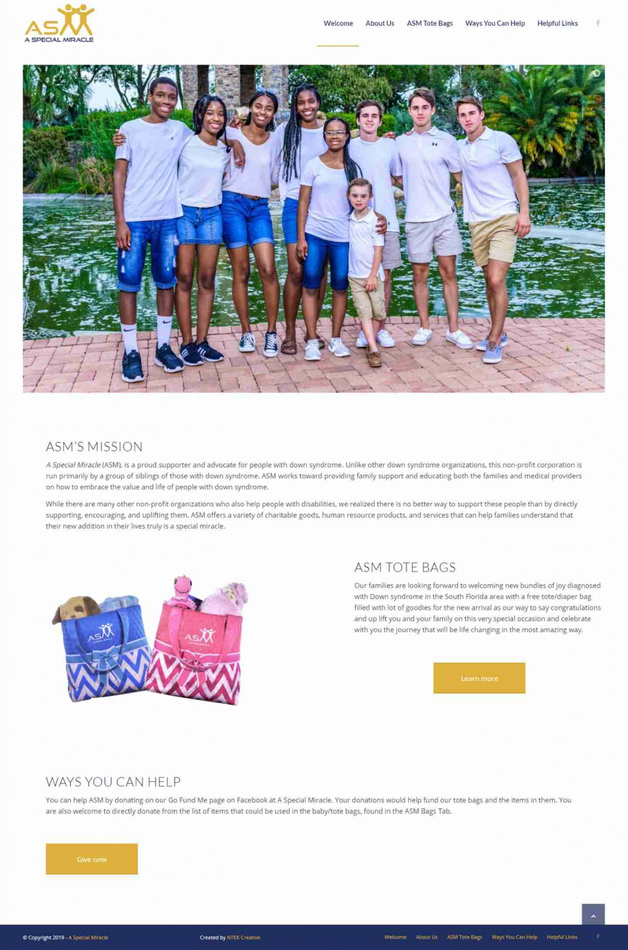 NTEK Creative Web Designed Website - A Special Miracle