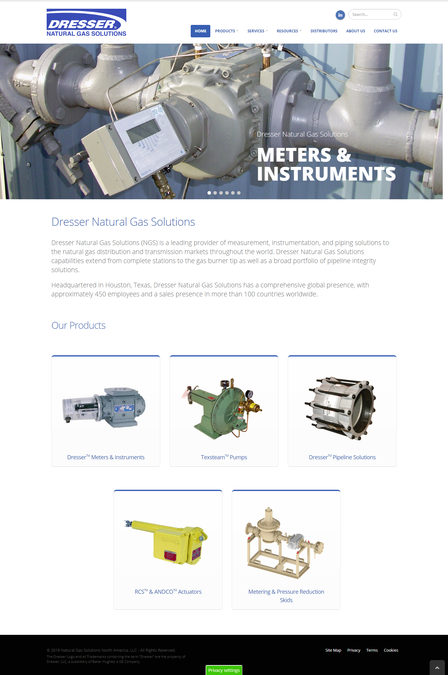 NTEK Creative Web Designed Website - Dresser NGS