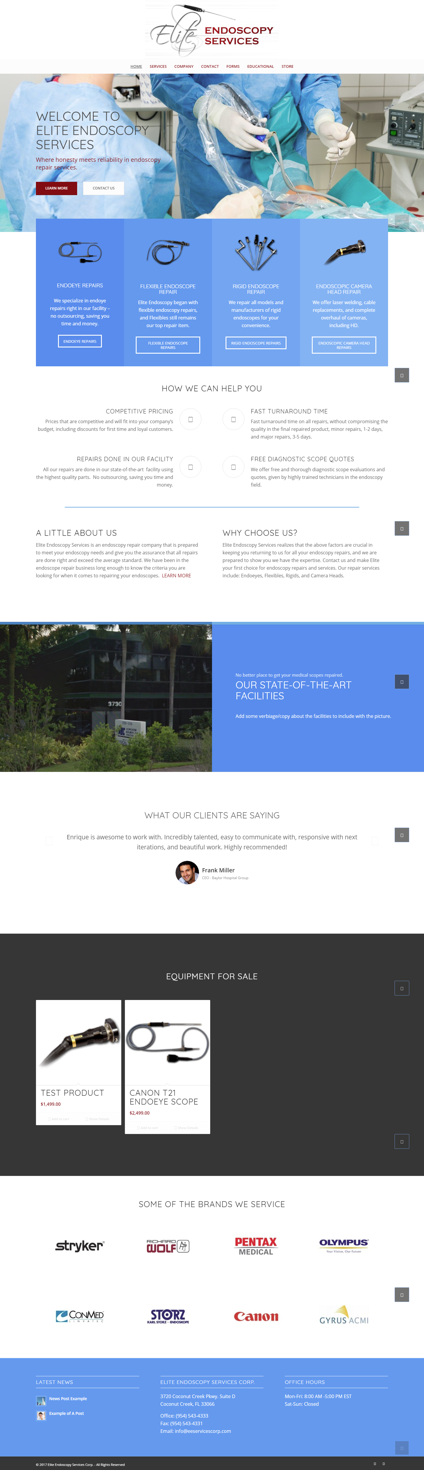 NTEK Creative Web Designed Website - Elite Endoscopy