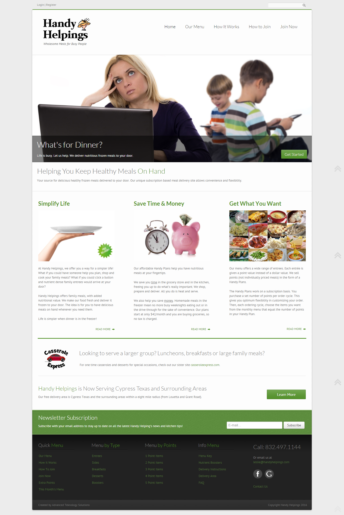 NTEK Creative Web Designed Website - Handy Helpings